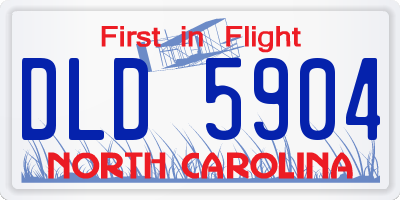 NC license plate DLD5904