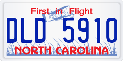 NC license plate DLD5910