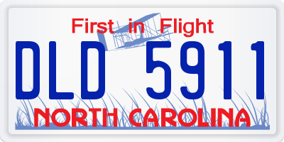 NC license plate DLD5911