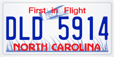 NC license plate DLD5914