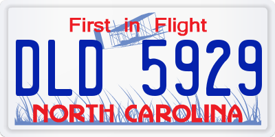 NC license plate DLD5929