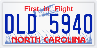 NC license plate DLD5940