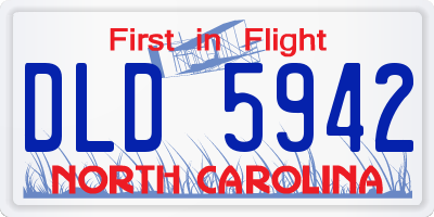 NC license plate DLD5942