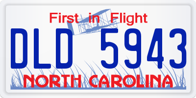 NC license plate DLD5943