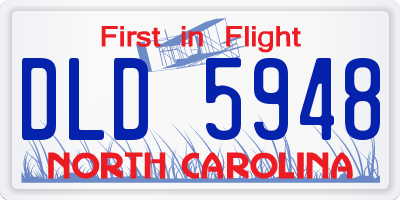 NC license plate DLD5948