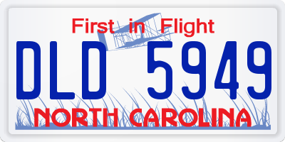 NC license plate DLD5949