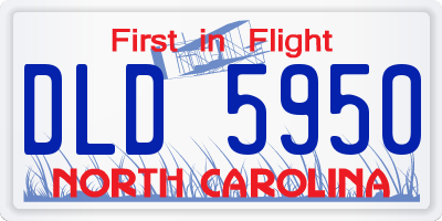 NC license plate DLD5950