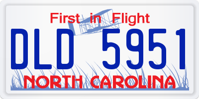 NC license plate DLD5951