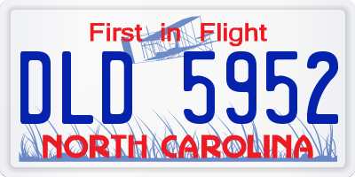 NC license plate DLD5952