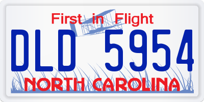 NC license plate DLD5954
