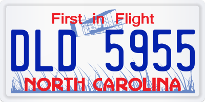 NC license plate DLD5955