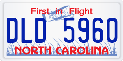 NC license plate DLD5960