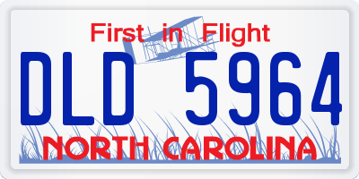 NC license plate DLD5964