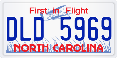 NC license plate DLD5969