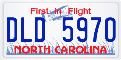 NC license plate DLD5970