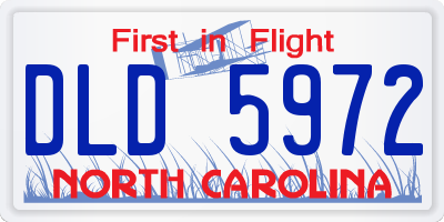 NC license plate DLD5972