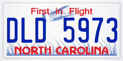 NC license plate DLD5973
