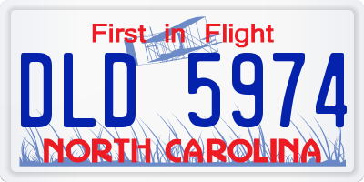 NC license plate DLD5974