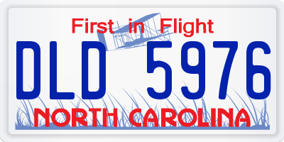 NC license plate DLD5976