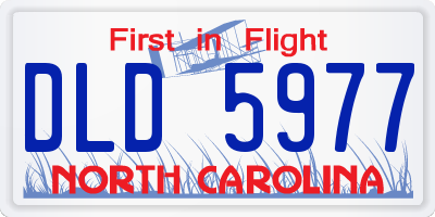 NC license plate DLD5977