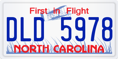 NC license plate DLD5978