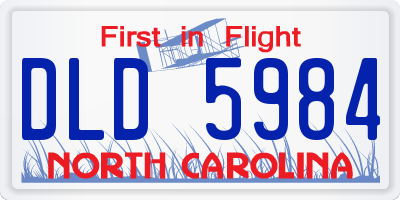 NC license plate DLD5984