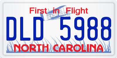 NC license plate DLD5988