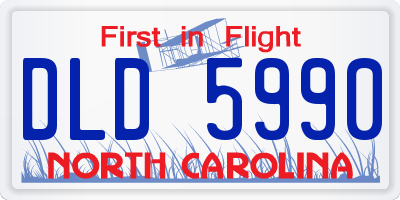 NC license plate DLD5990
