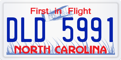 NC license plate DLD5991