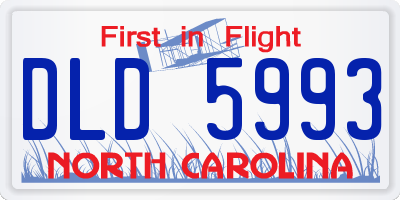NC license plate DLD5993