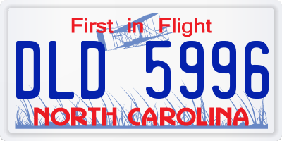 NC license plate DLD5996