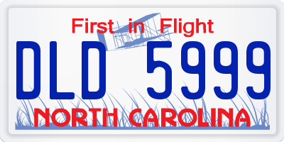 NC license plate DLD5999