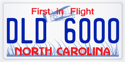 NC license plate DLD6000