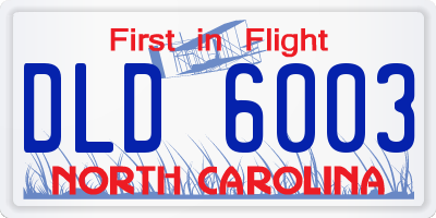 NC license plate DLD6003