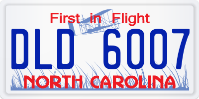 NC license plate DLD6007