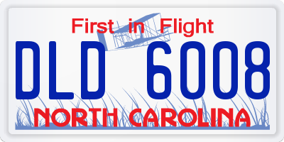 NC license plate DLD6008