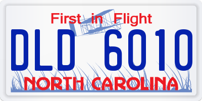 NC license plate DLD6010