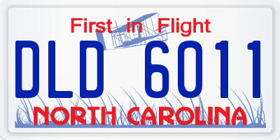NC license plate DLD6011