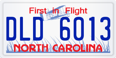 NC license plate DLD6013