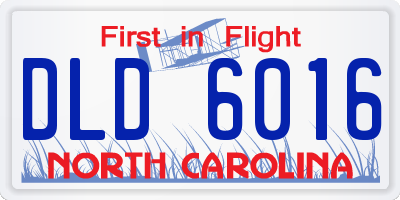 NC license plate DLD6016