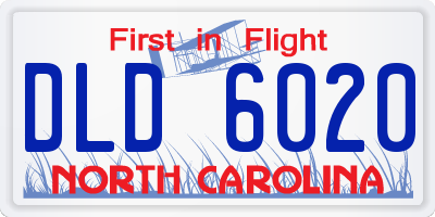 NC license plate DLD6020