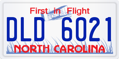 NC license plate DLD6021