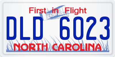 NC license plate DLD6023