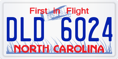 NC license plate DLD6024