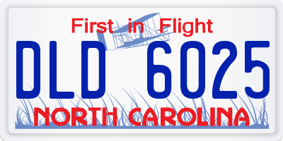 NC license plate DLD6025