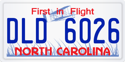 NC license plate DLD6026