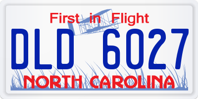 NC license plate DLD6027