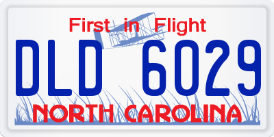 NC license plate DLD6029