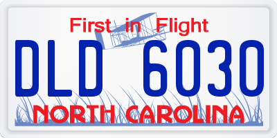 NC license plate DLD6030