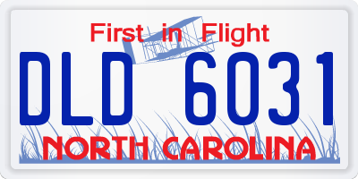 NC license plate DLD6031